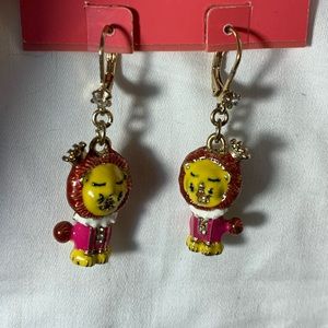 Betsey Johnson Lion Earrings
